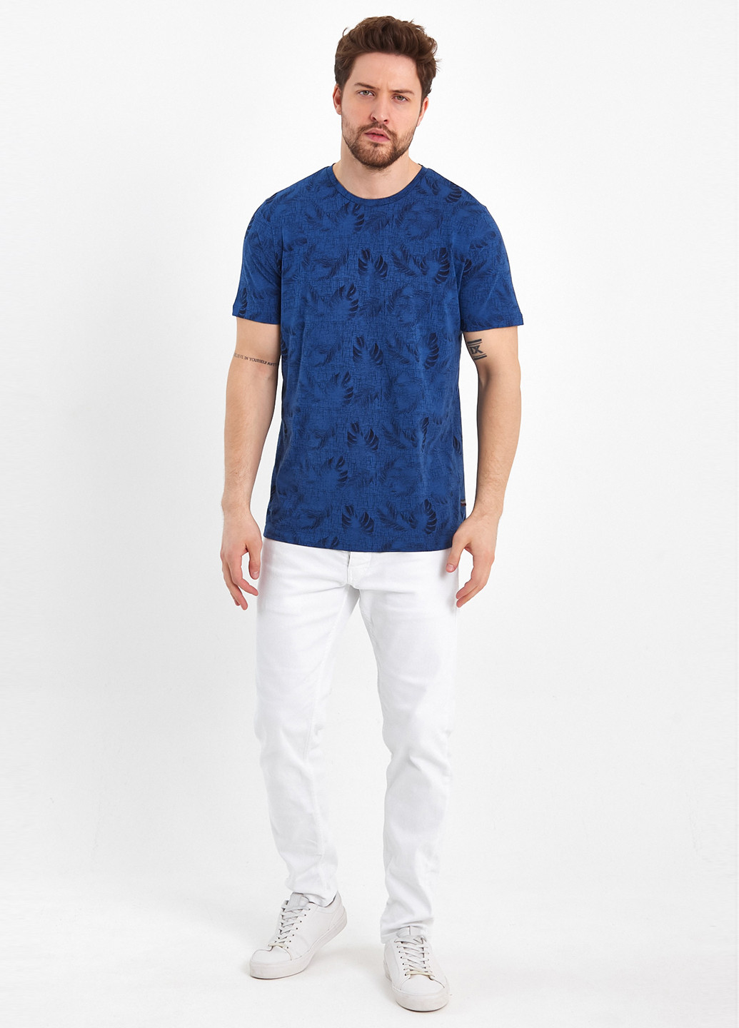 Индиго футболка-футболка для мужчин Trend Collection с рисунком