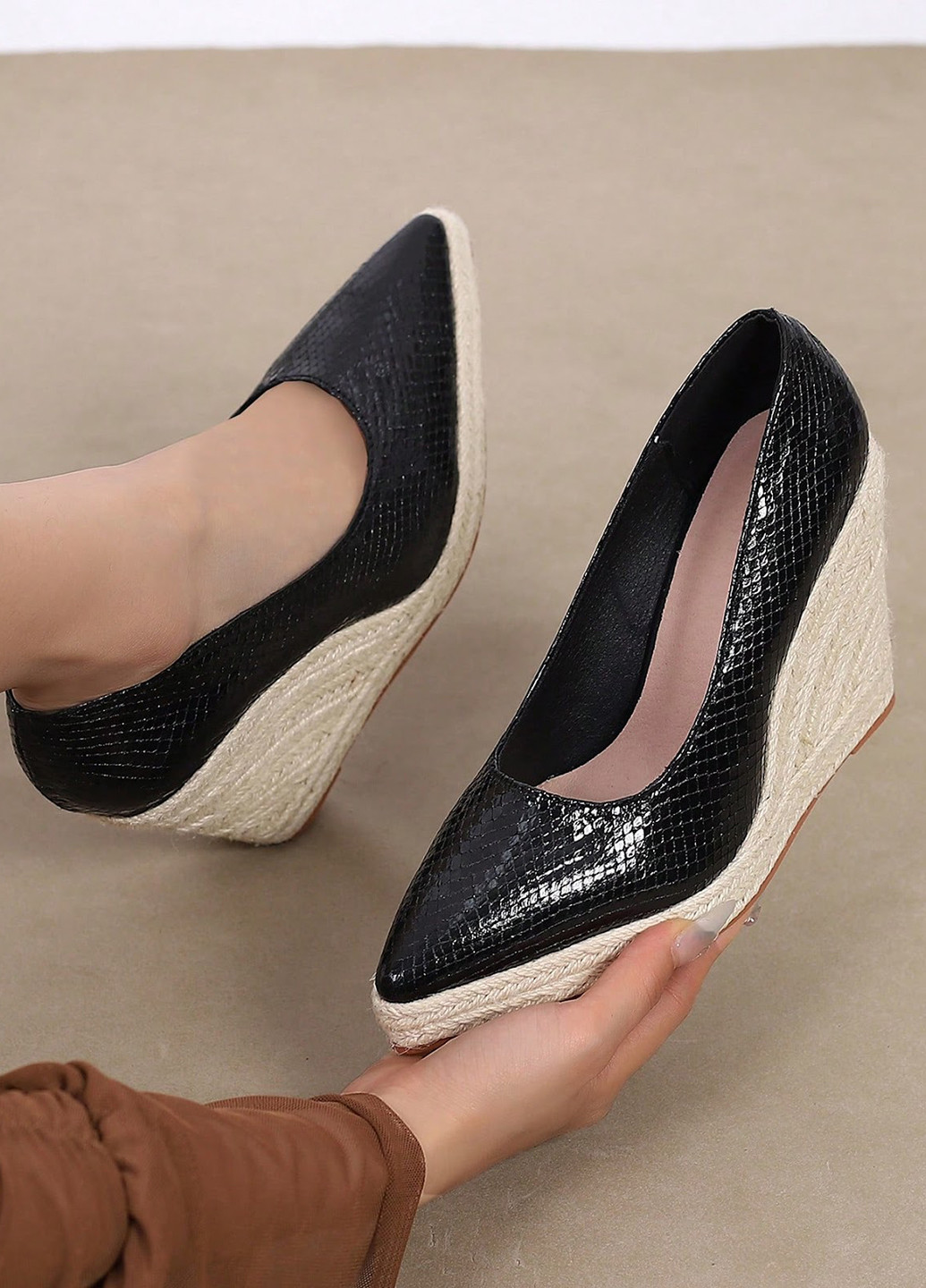 SHEIN Туфли черный з искусственная кожа, полиуретан, китай — лето (325115171)