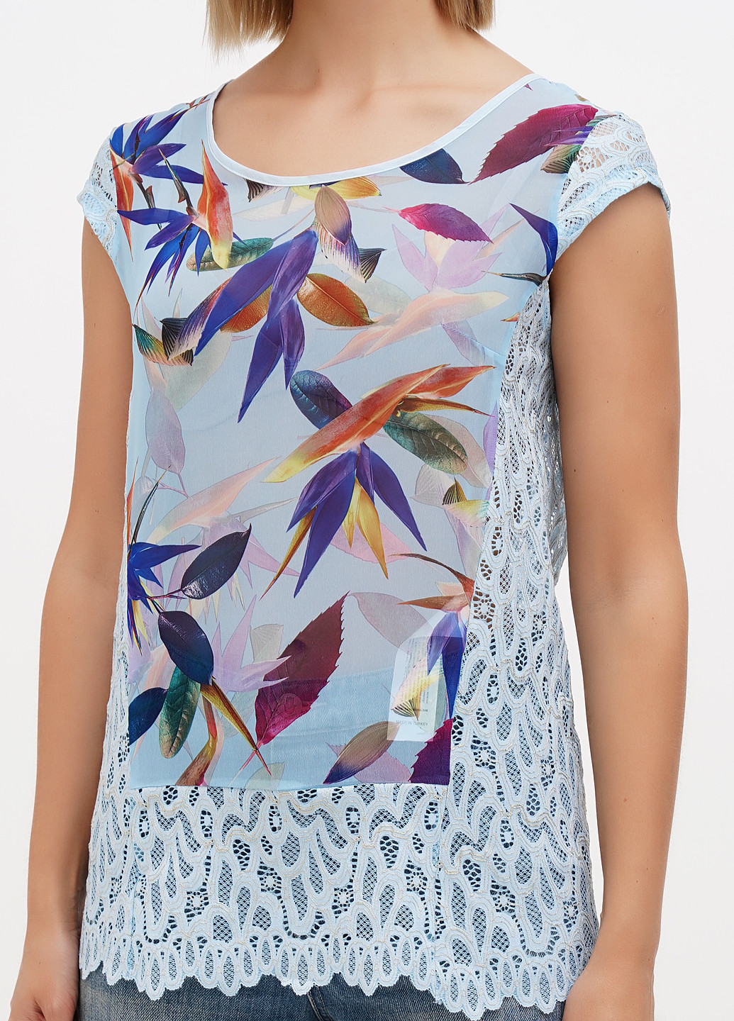 Голубая блуза Sassofono Club