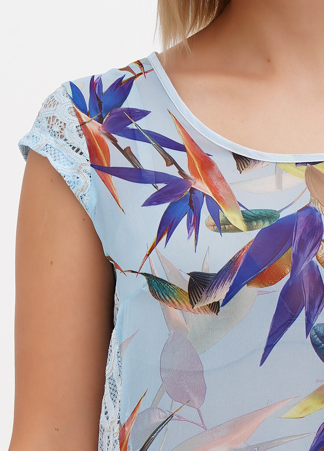 Голубая блуза Sassofono Club