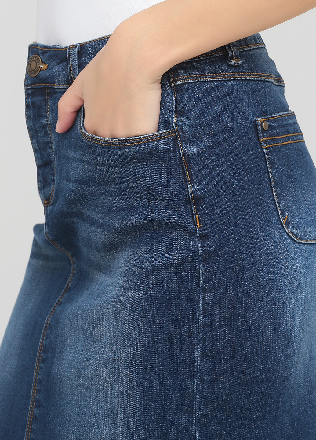 Синяя джинсовая однотонная юбка Brakeburn карандаш