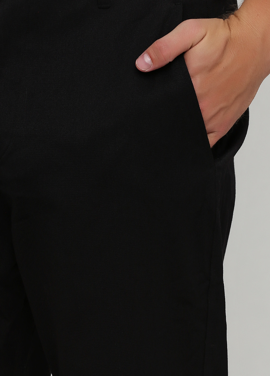 Черные кэжуал демисезонные укороченные, чиносы брюки H&M