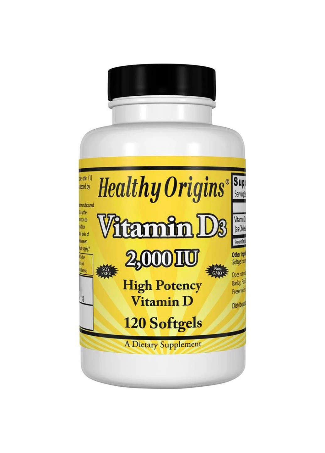 Вітамін D3 Vitamin D3 5000 IU 540 капсул Healthy Origins (255408422)