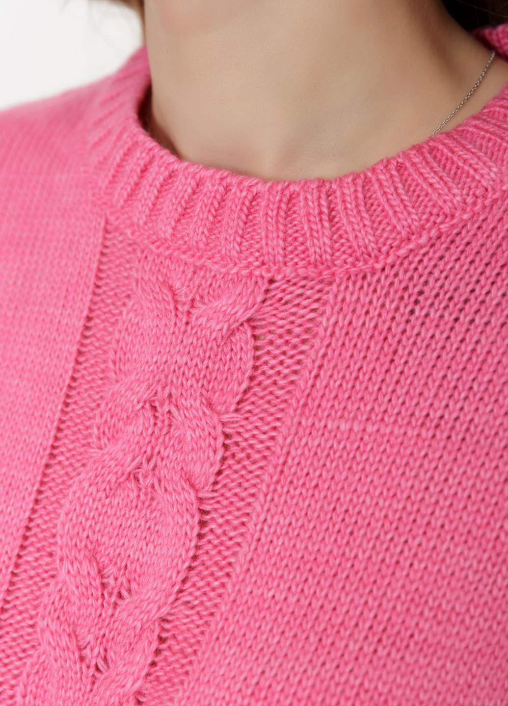 Розовое кэжуал платье платье-свитер Ager однотонное
