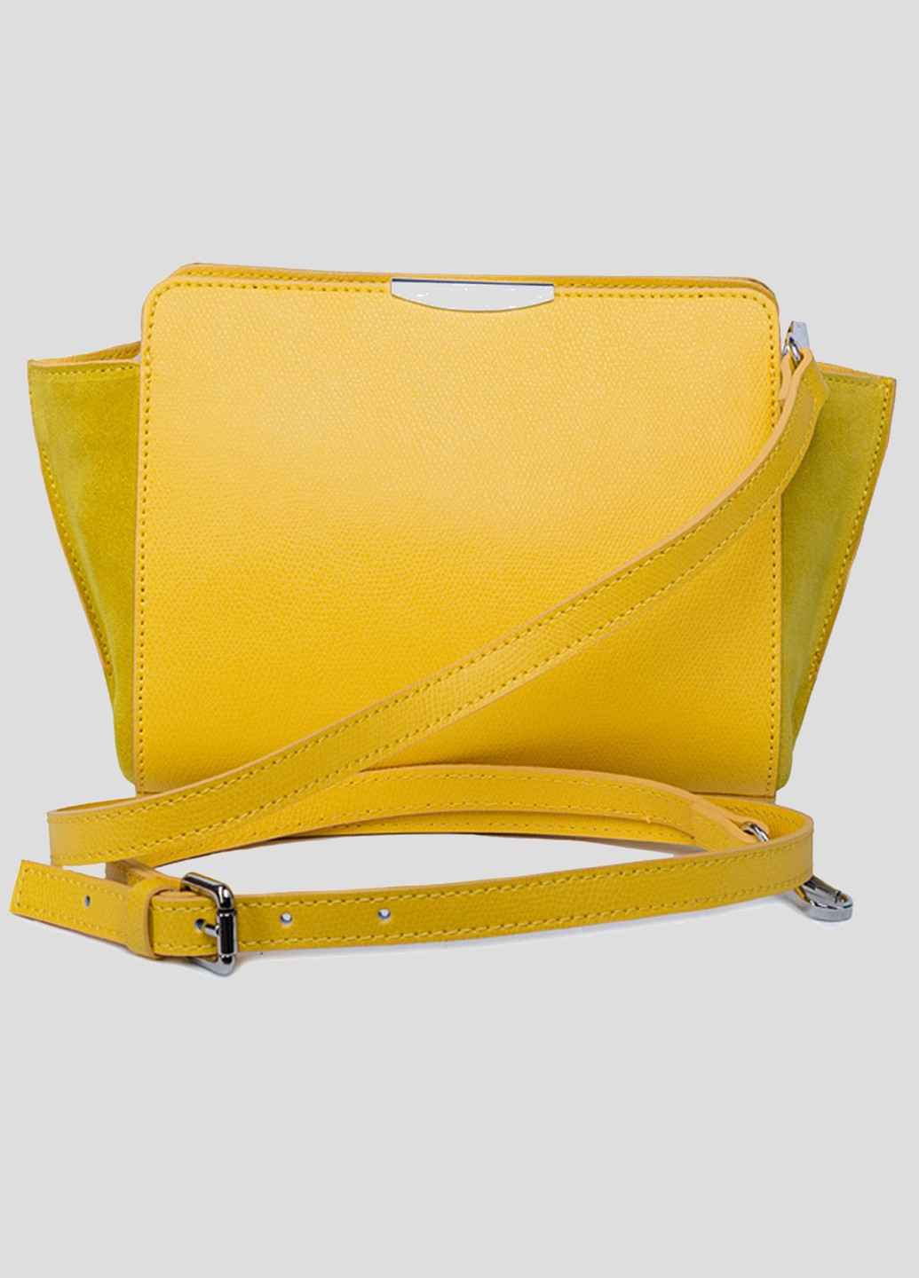 Желтая кожаная сумка кросс-боди Conte Frostini (254368104)