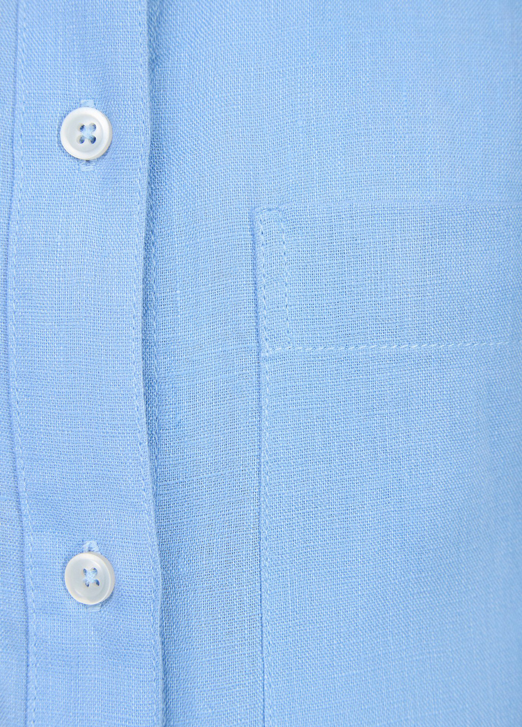 Голубой кэжуал, классическая рубашка однотонная PRPY