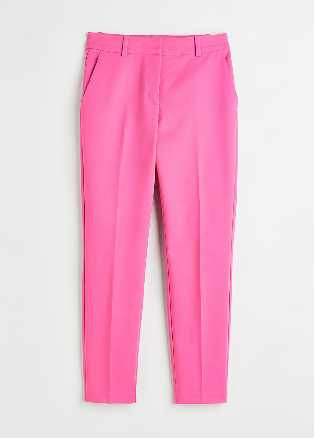 Розовые кэжуал летние зауженные брюки H&M