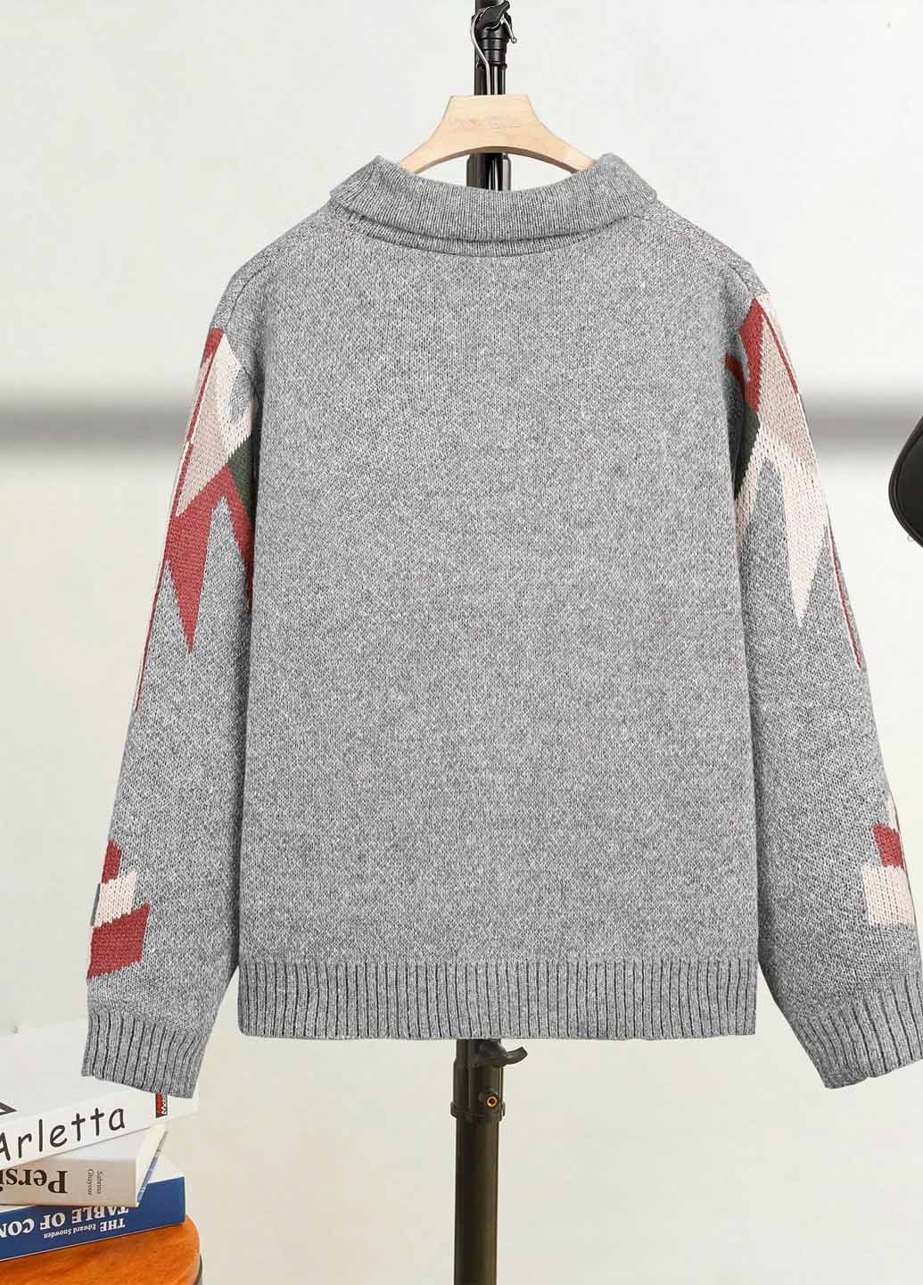 Серый демисезонный кардиган SHEIN