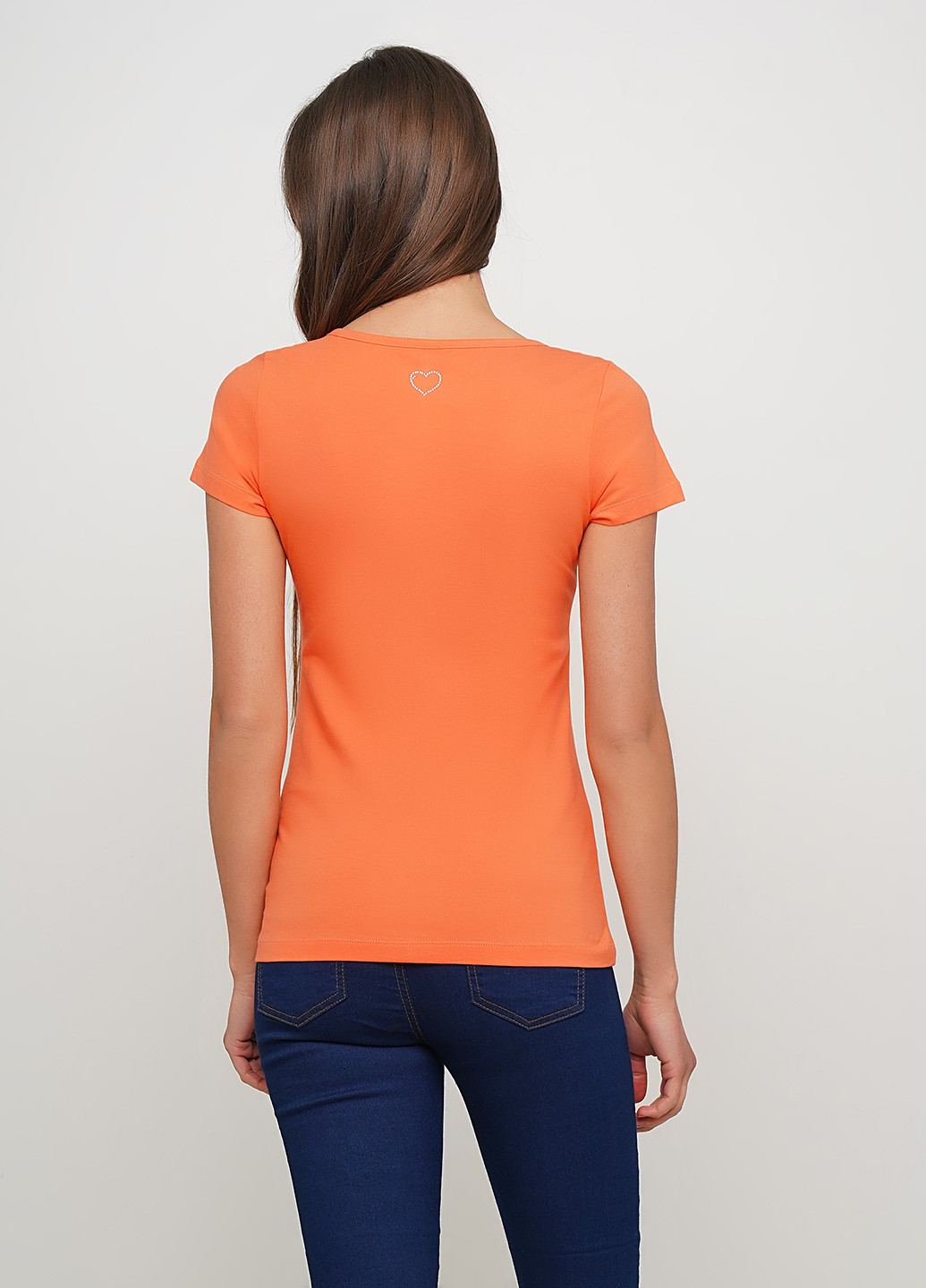 Оранжевая летняя футболка Vidoli
