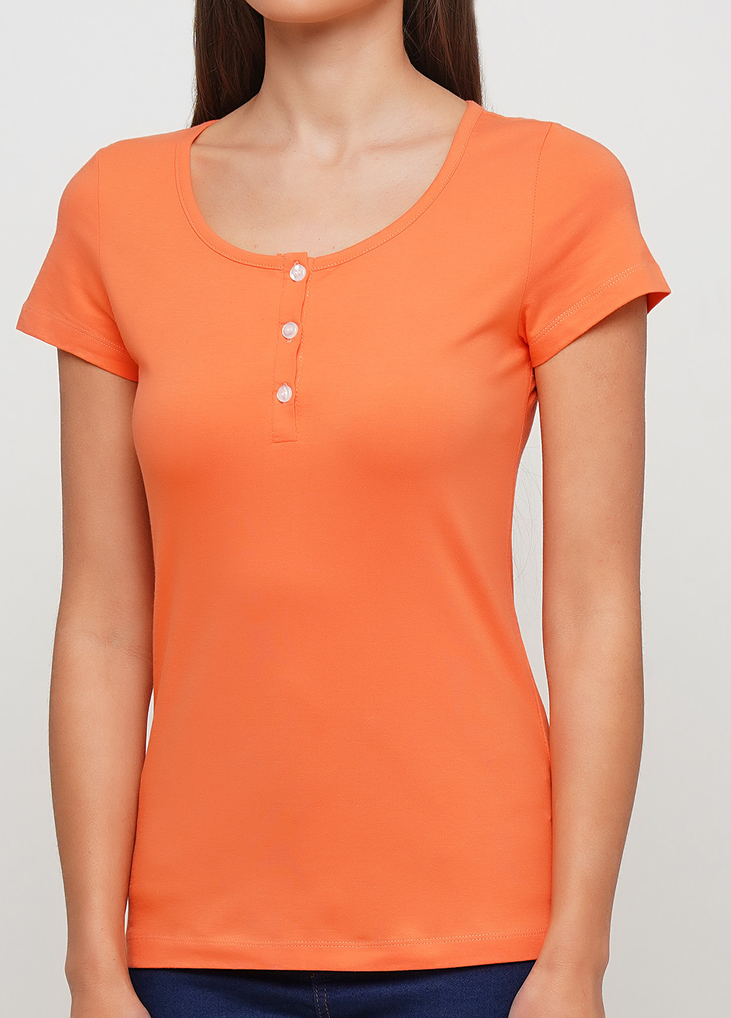 Оранжевая летняя футболка Vidoli