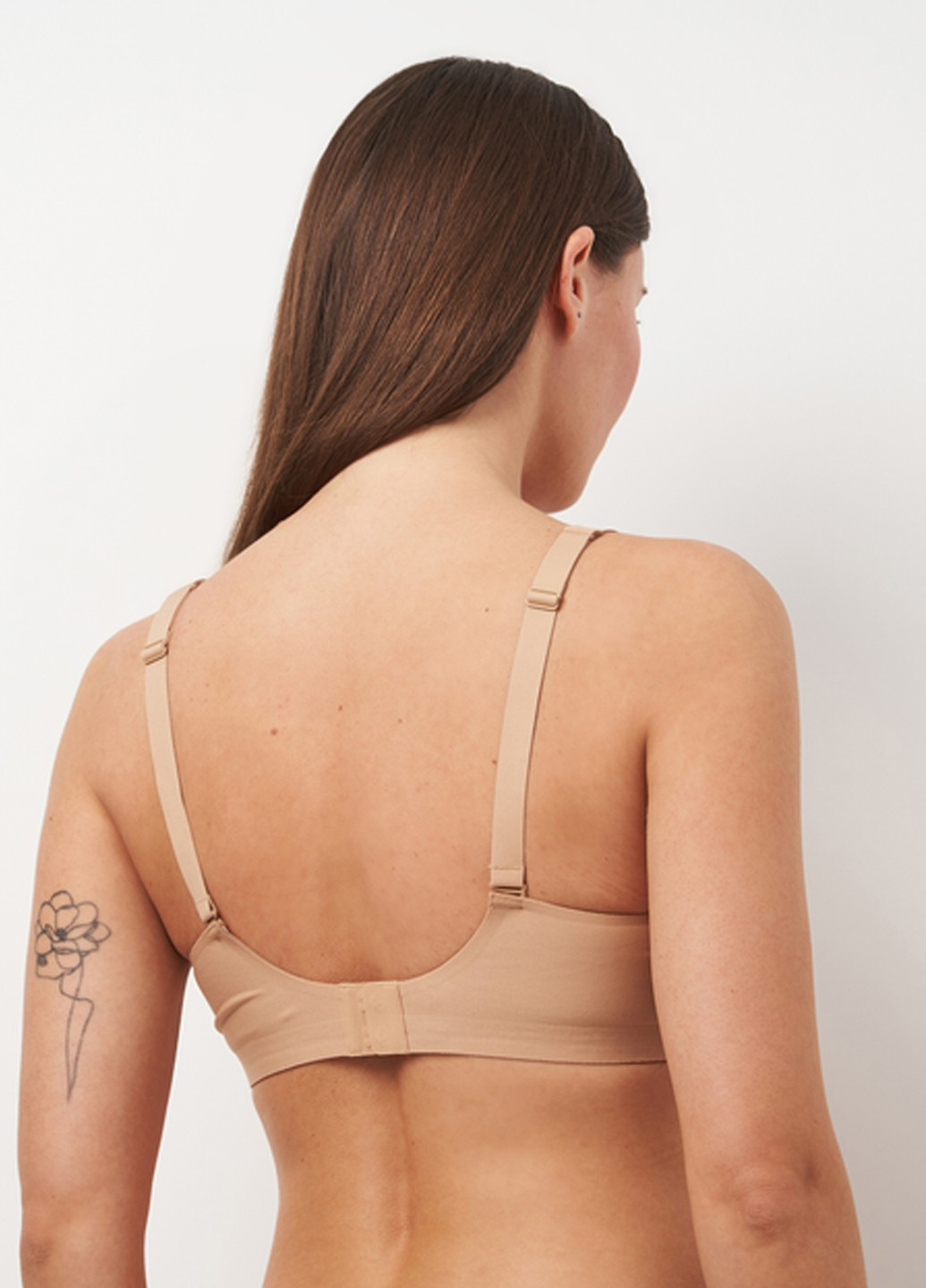 Бежевий мінімайзер бюстгальтер Leilieve без кісточок нейлон