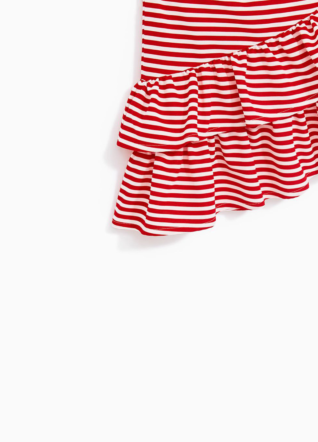 Красная кэжуал в полоску юбка Zara мини