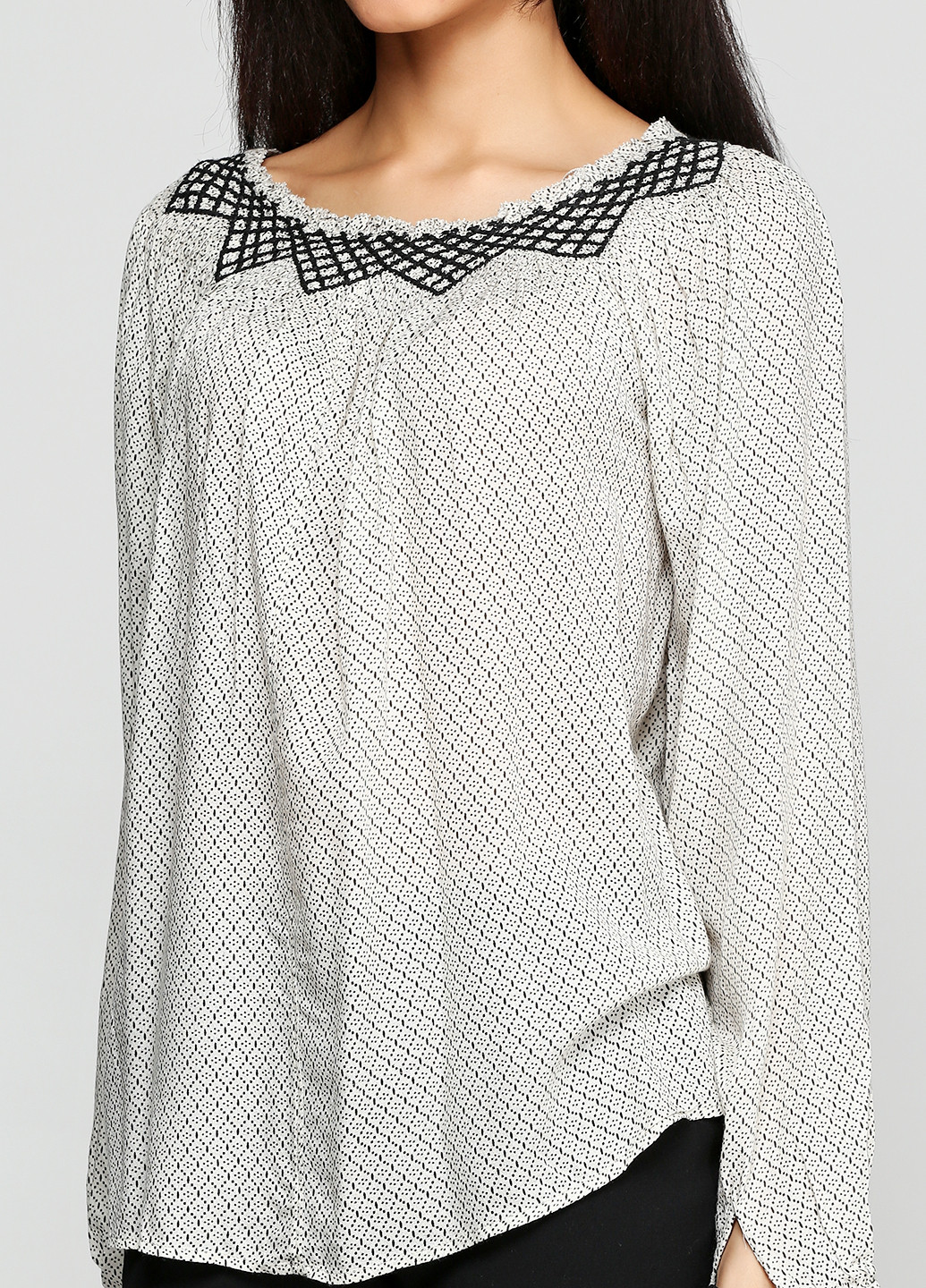 Светло-серая демисезонная блуза Massimo Dutti