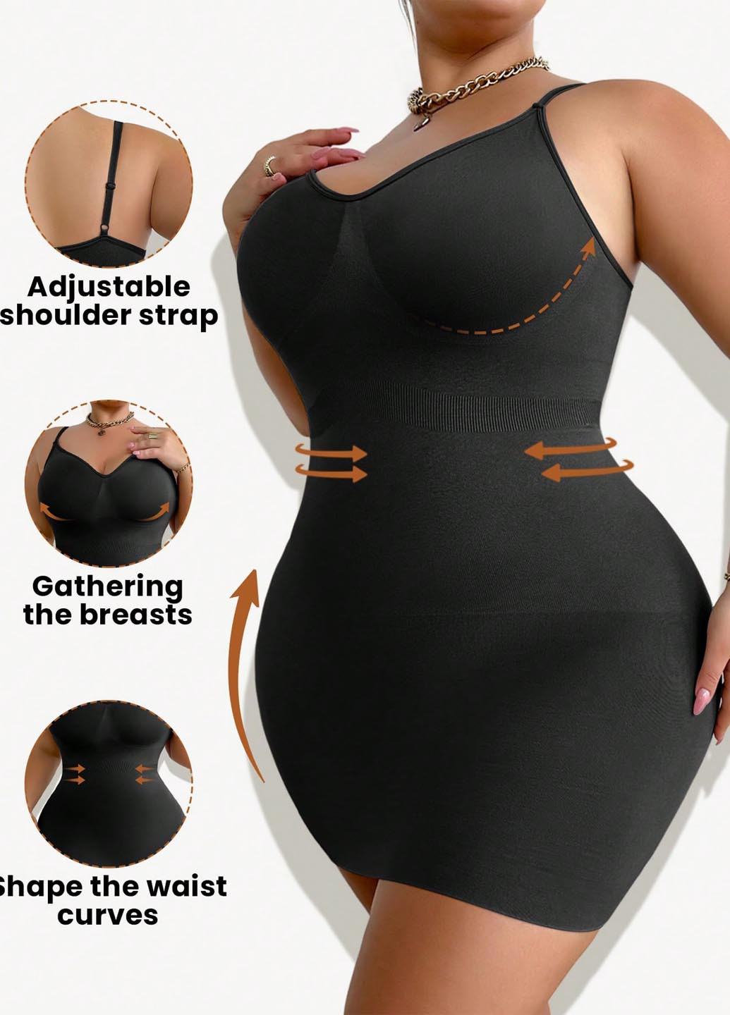 Чорна домашній сукня силуетна SHEIN однотонна