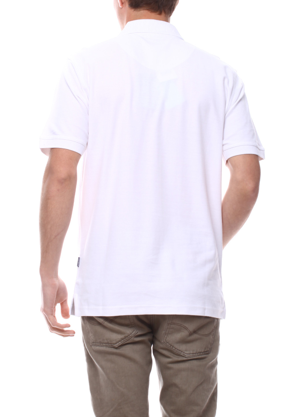 Белая футболка-поло для мужчин James Harvest