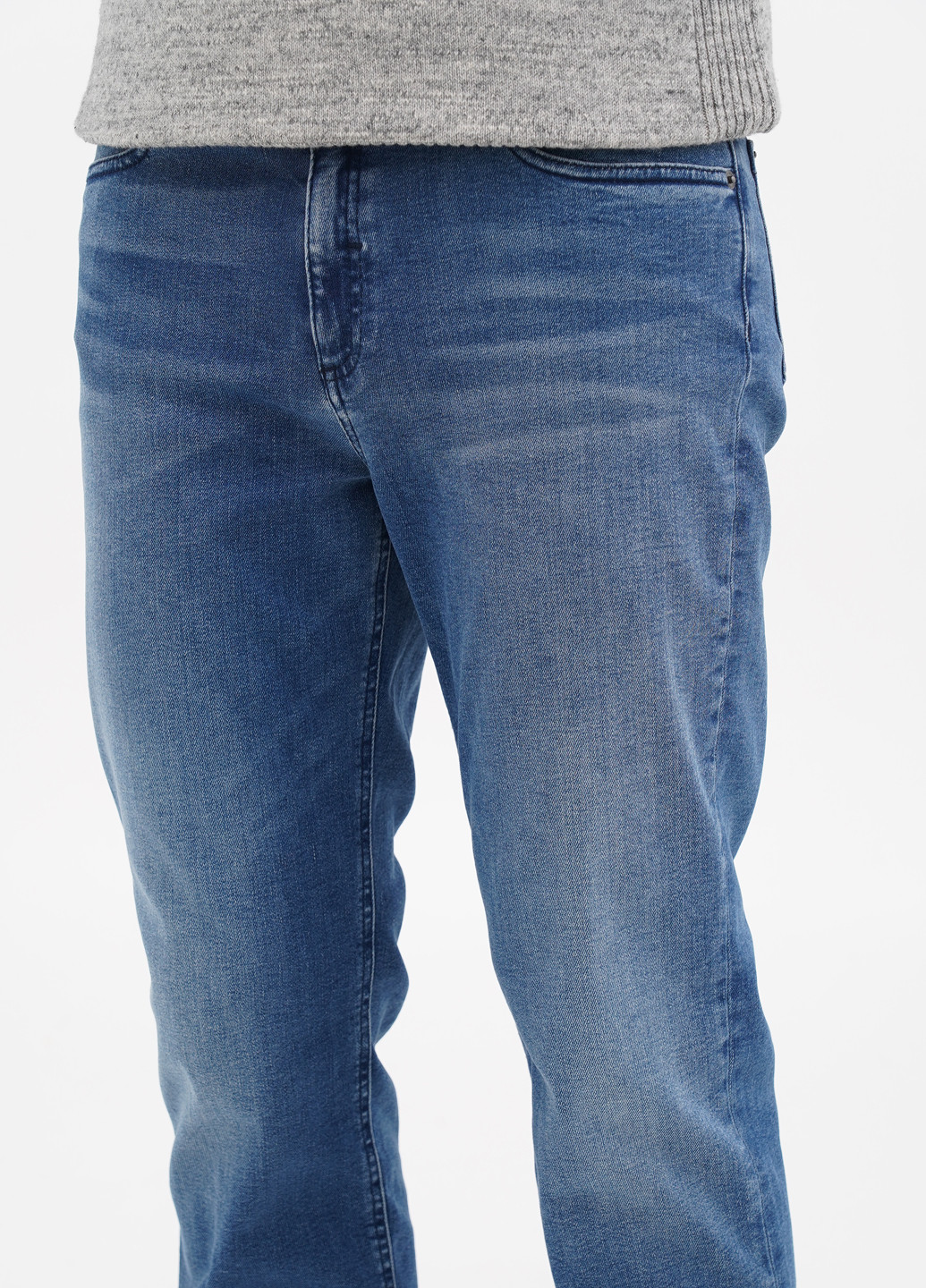 Синие демисезонные регюлар фит джинсы Comma