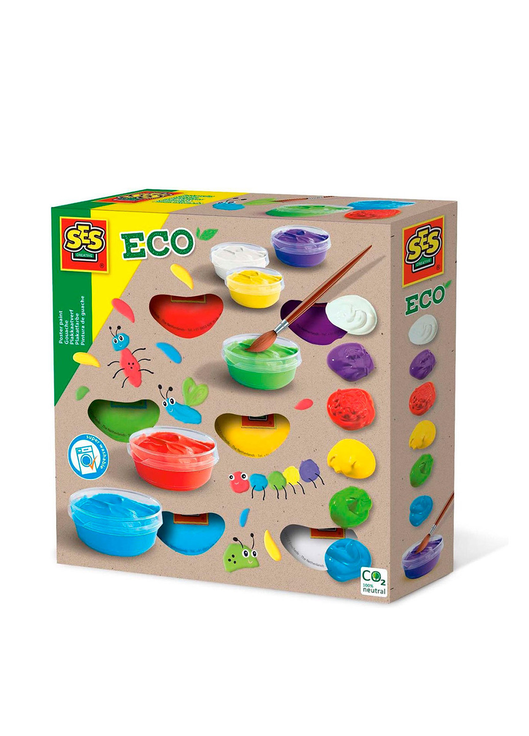 Краски гуашевые Яркая Палитра (6 цветов) Ses Creative (253483993)