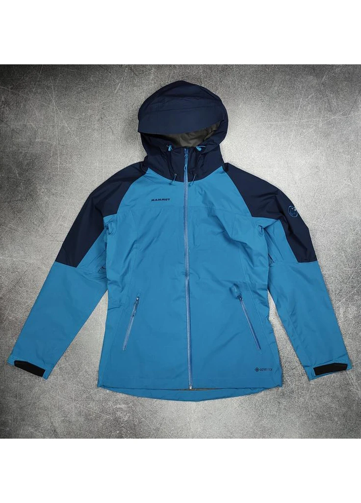 Синяя демисезонная водонепронецаемая куртка gore-tex® Mammut