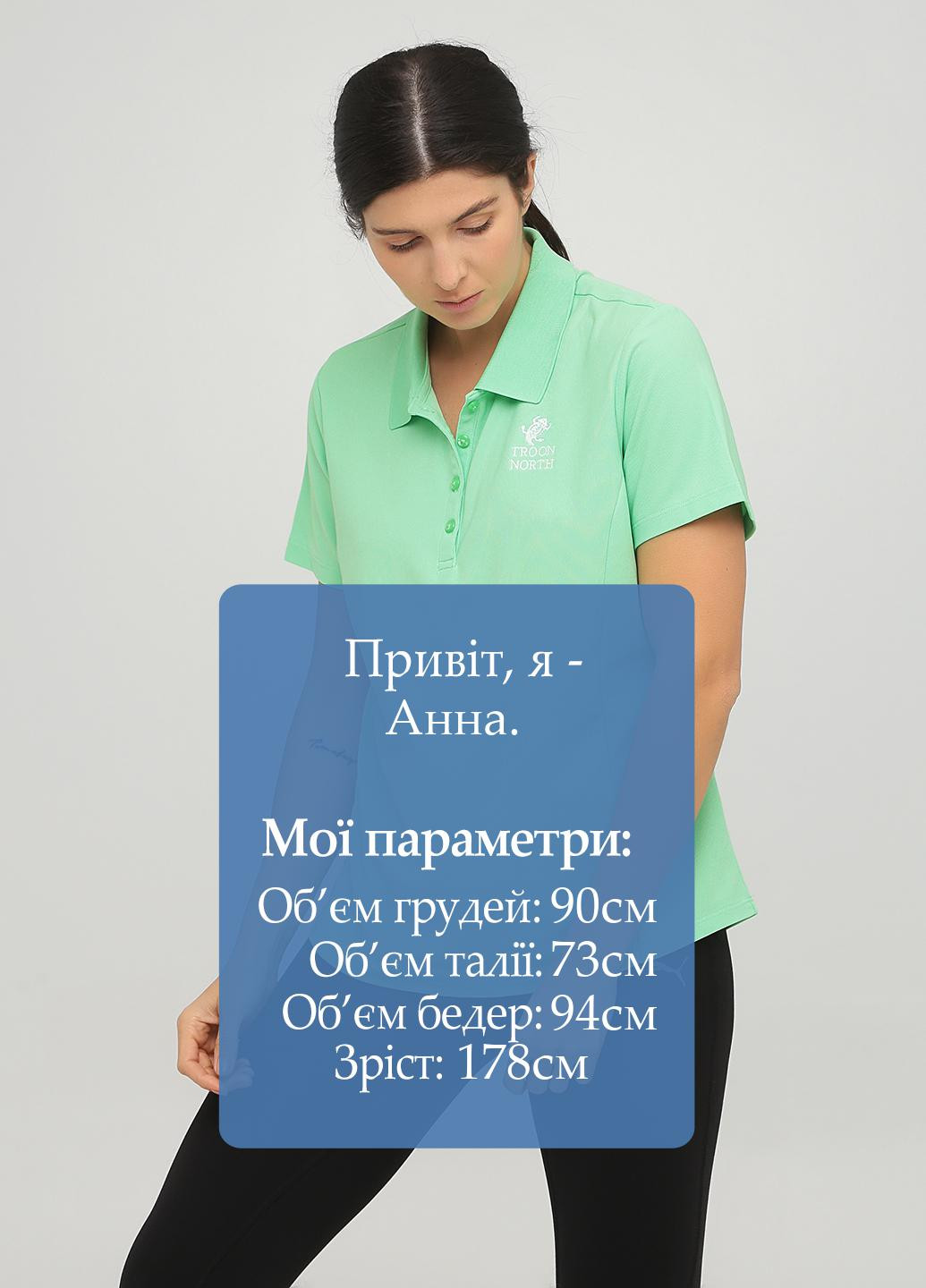 Салатовая женская футболка-поло Greg Norman однотонная