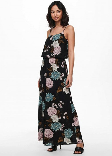 Черно-белое платье Only