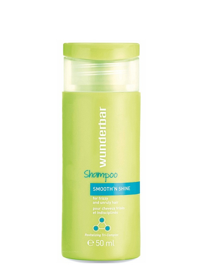Шампунь розгладжуючий для блиску жорсткого,кучерявого волосся 50 мл Shampoo Wunderbar smooth shine (254885376)