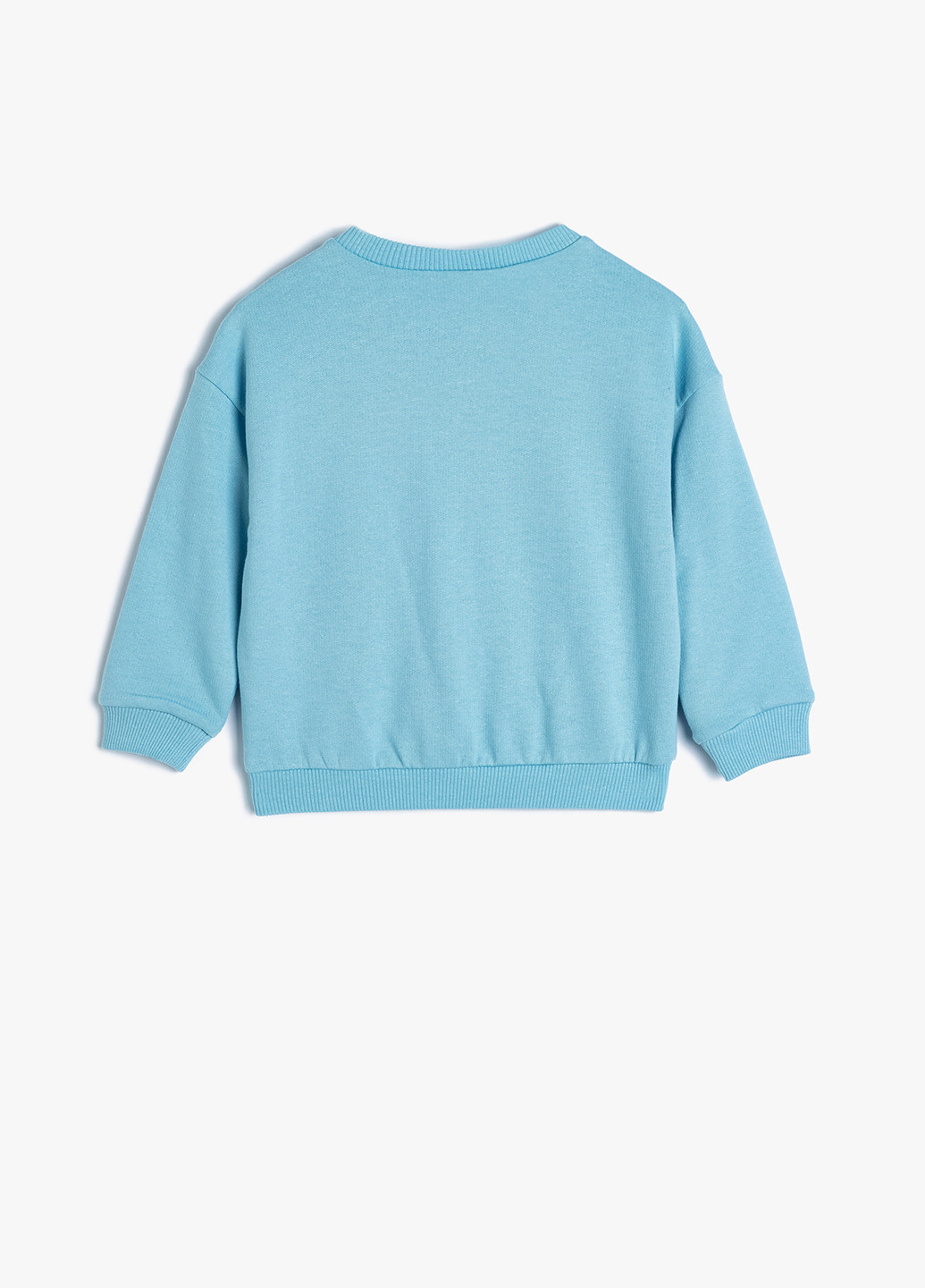 KOTON світшот малюнок світло-бірюзовий кежуал бавовна