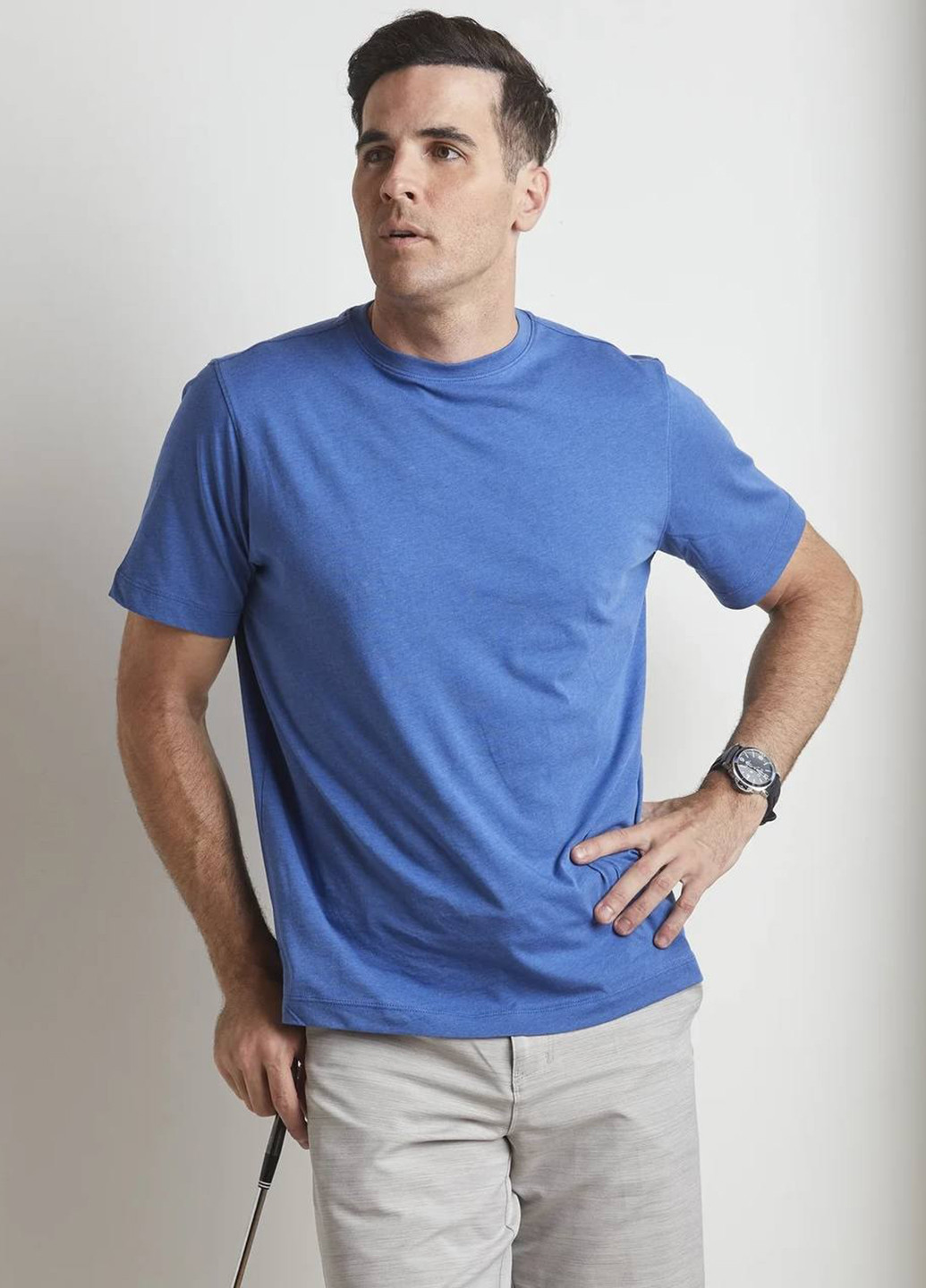 Голубая футболка Gildan