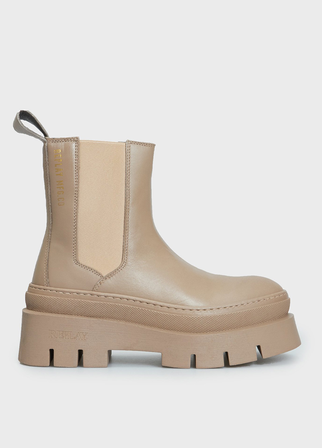 Зимние ботинки челси Replay с логотипом, на тракторной подошве