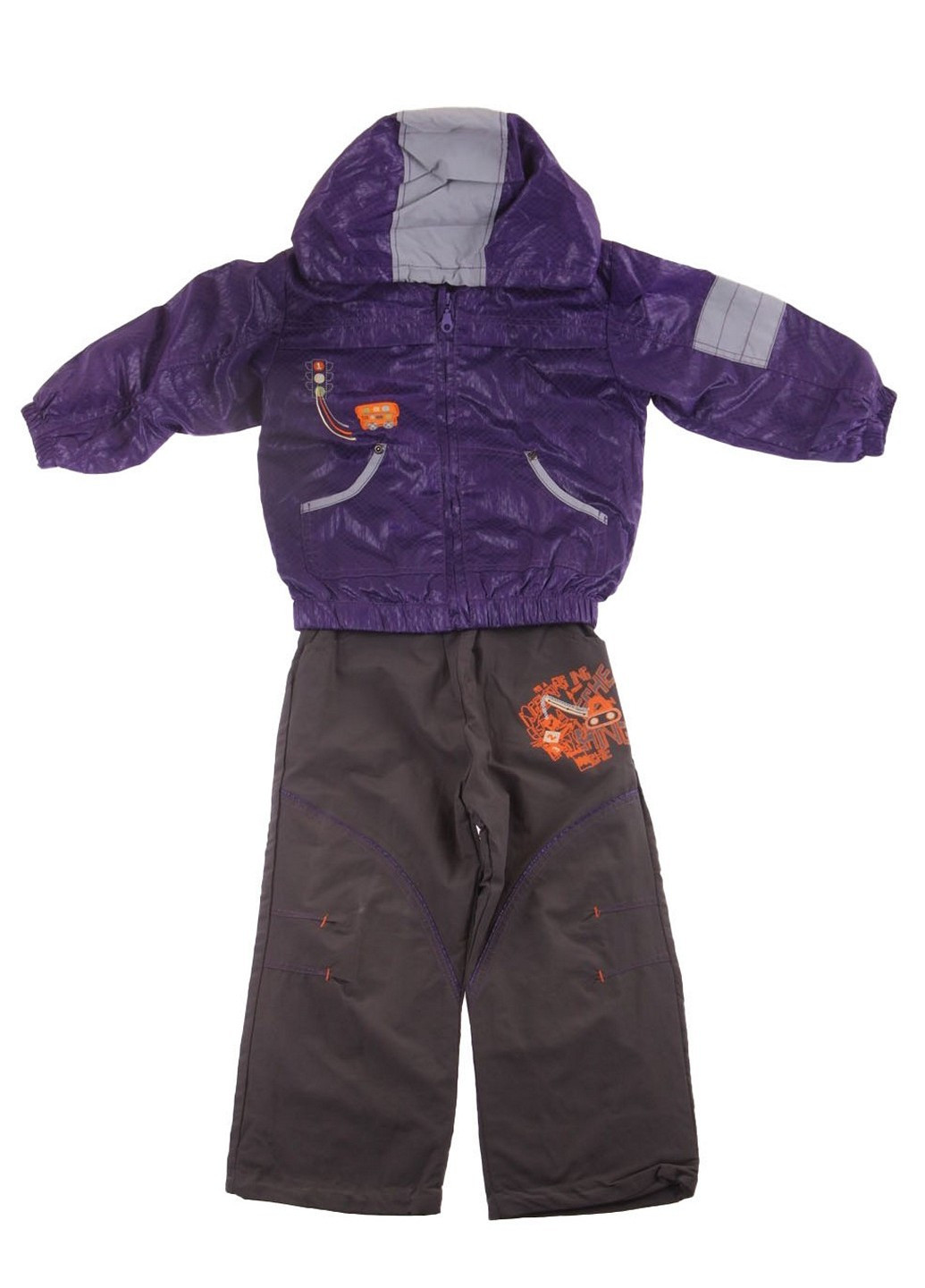 Фіолетовий комплект (вітрівка, штани, лонгслів) Aimico