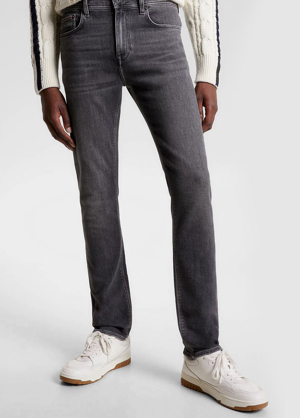 Серые демисезонные прямые джинсы Tommy Hilfiger