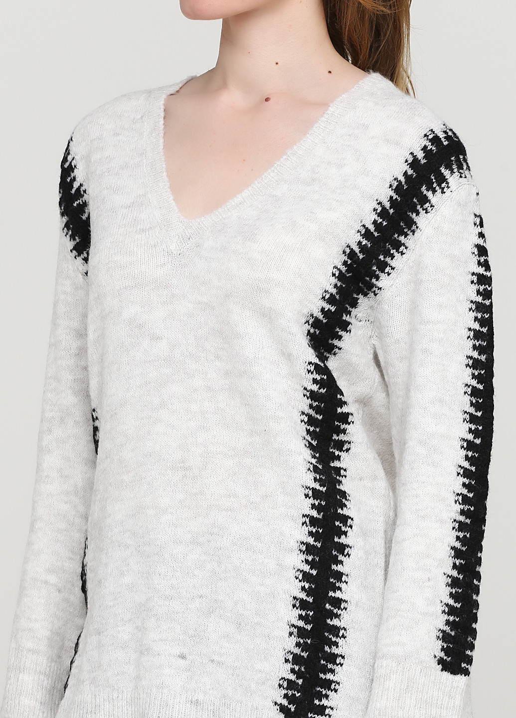 Светло-серый зимний пуловер пуловер Lauren Vidal
