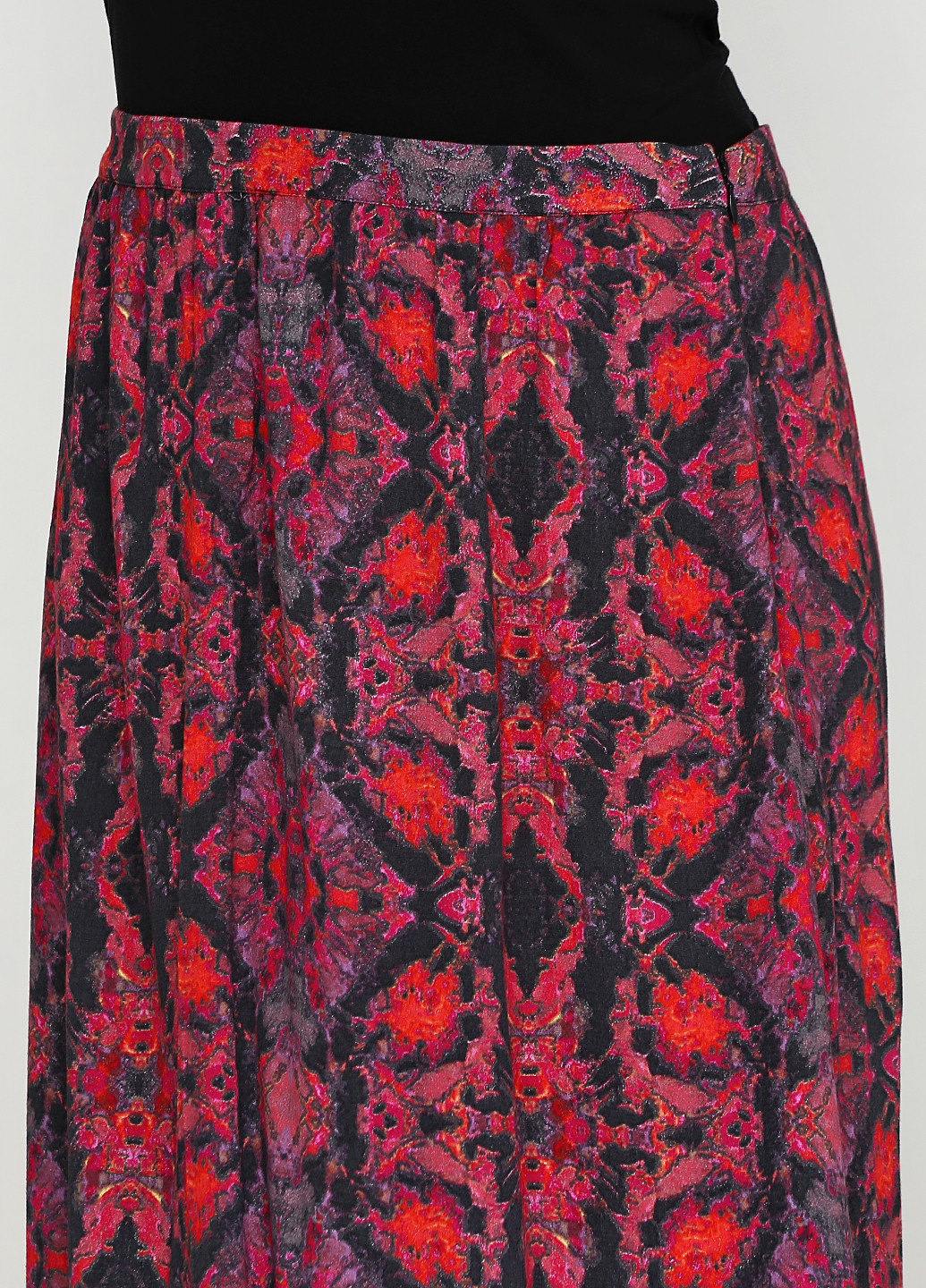 Красная кэжуал с орнаментом юбка Supertrash