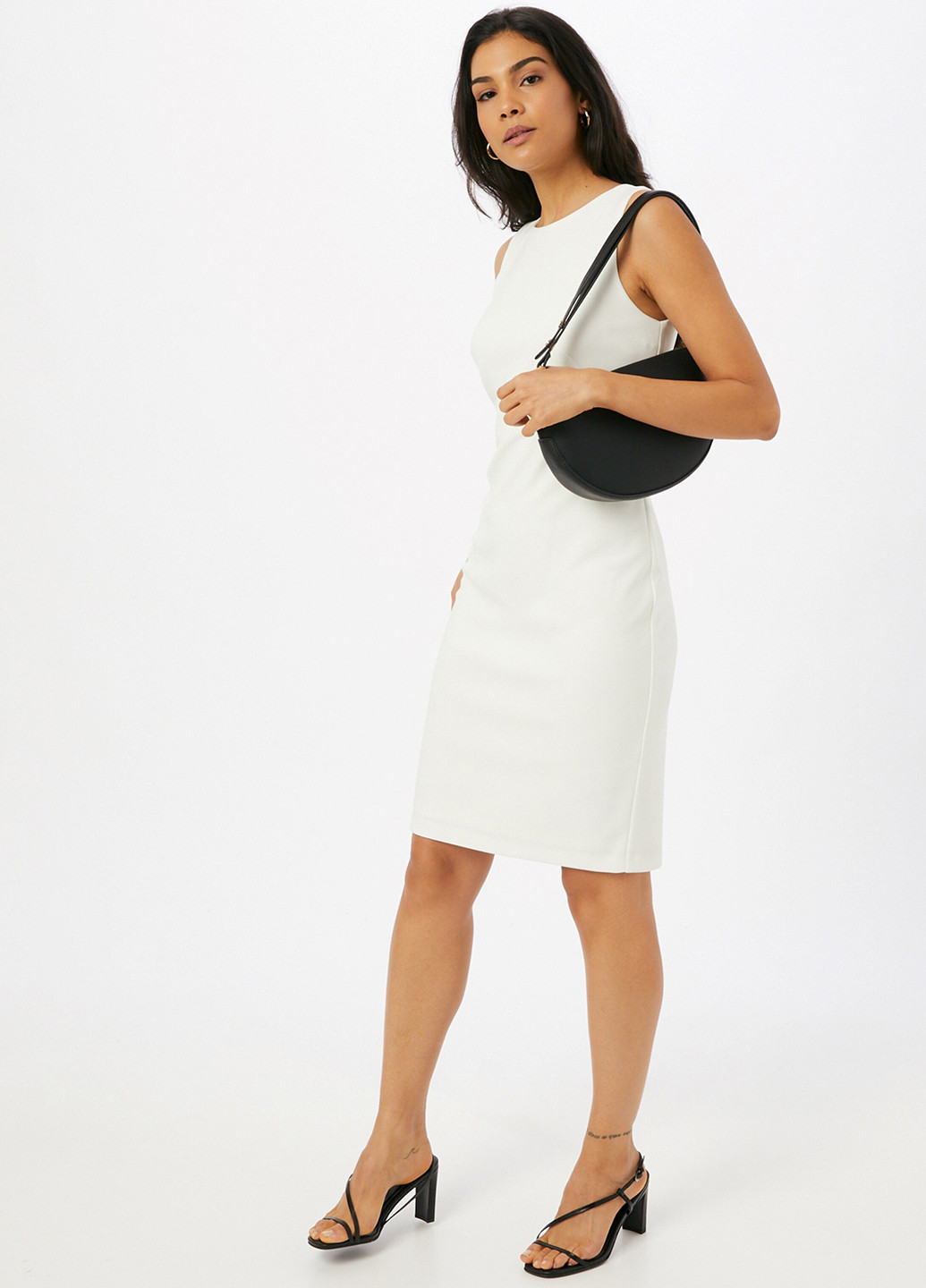 Белое кэжуал платье футляр Ralph Lauren однотонное