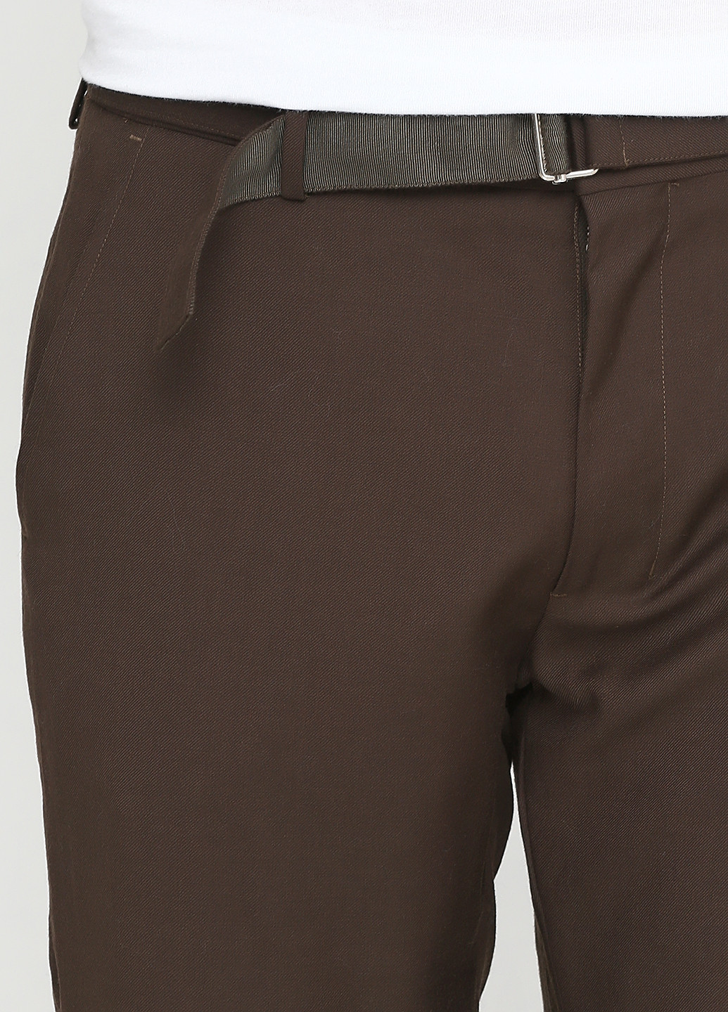 Хаки классические демисезонные зауженные брюки H&M