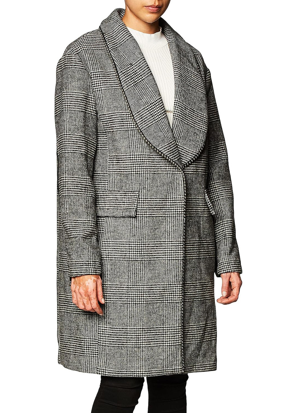 Серое демисезонное Пальто однобортное Guess