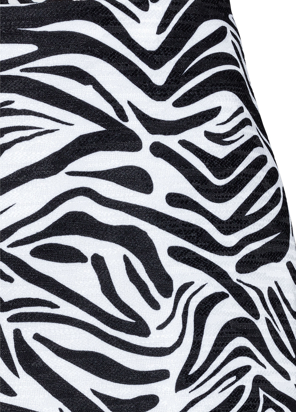 Черно-белая кэжуал с анималистичным узором юбка H&M