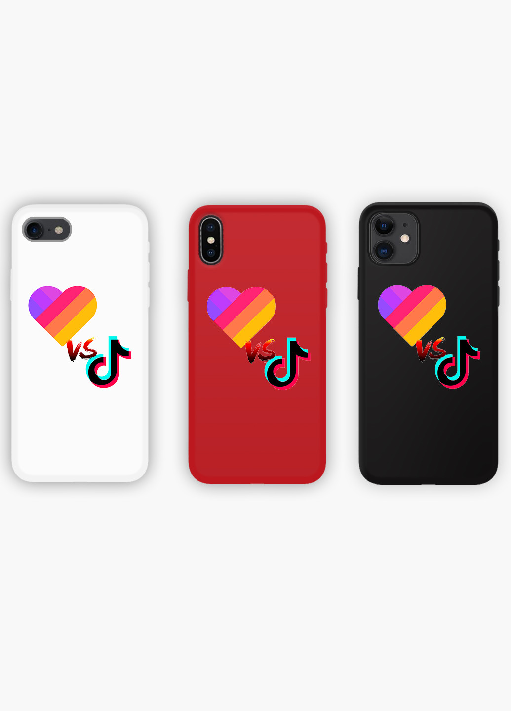 Чехол силиконовый Apple Iphone X ТикТок и Лайк (TikTok and Likee) Белый (6129-1387) MobiPrint (219487605)