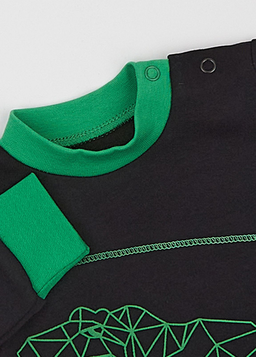 Черный демисезонный костюм (свитшот, брюки) брючный Ляля