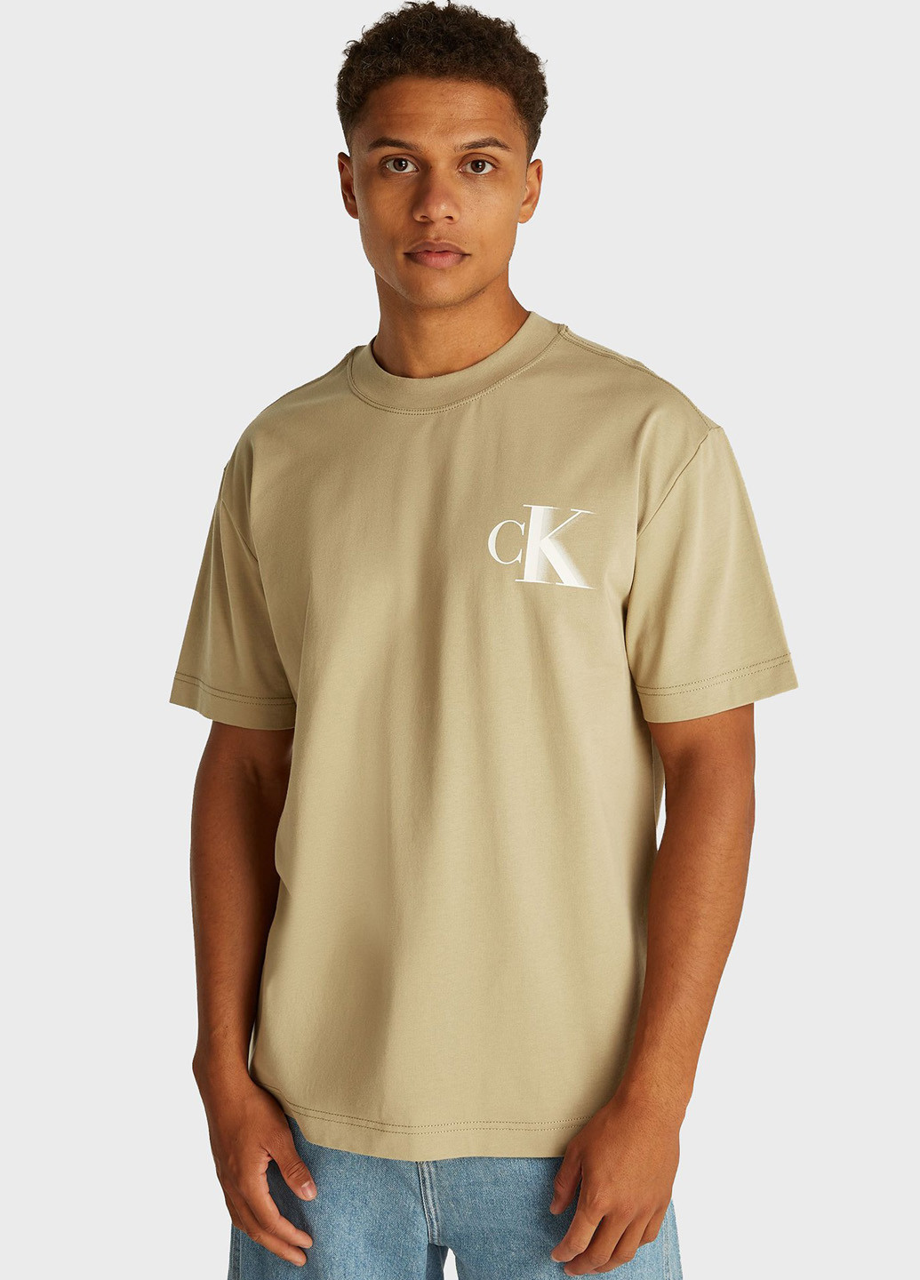 Песочная футболка Calvin Klein Jeans