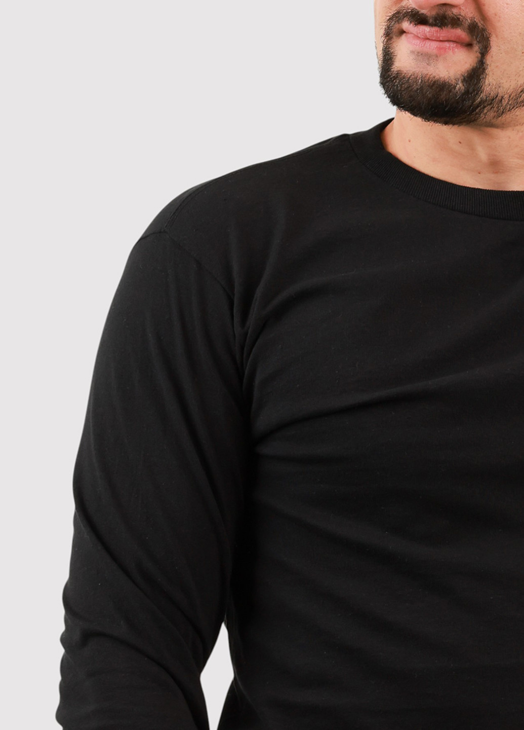 Черный демисезонный кэжуал лонгслив Gildan однотонный