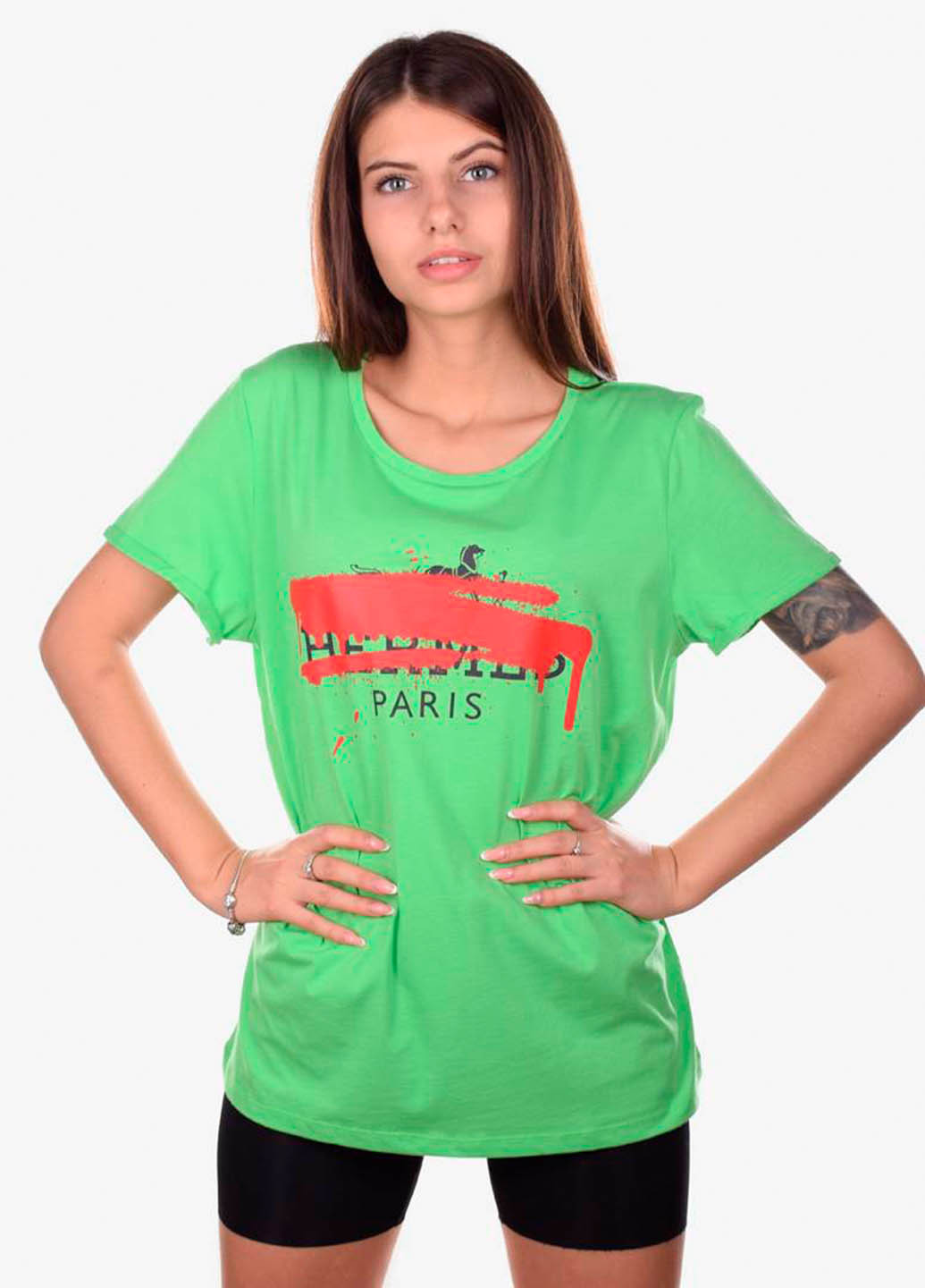 Салатовая всесезон футболка женская hermes салатовый Power Футболки