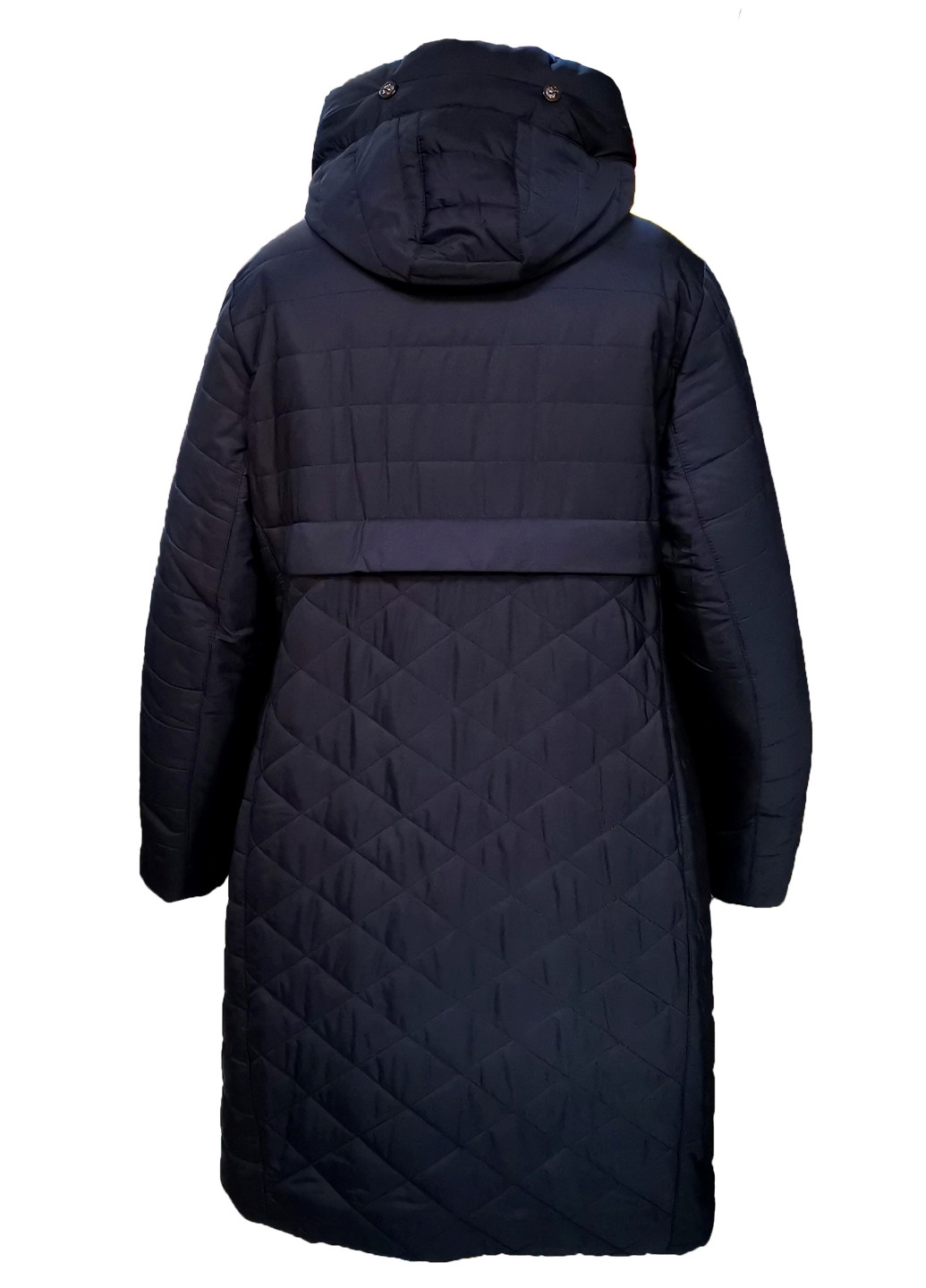 Темно-синий зимний Пуховик No Brand