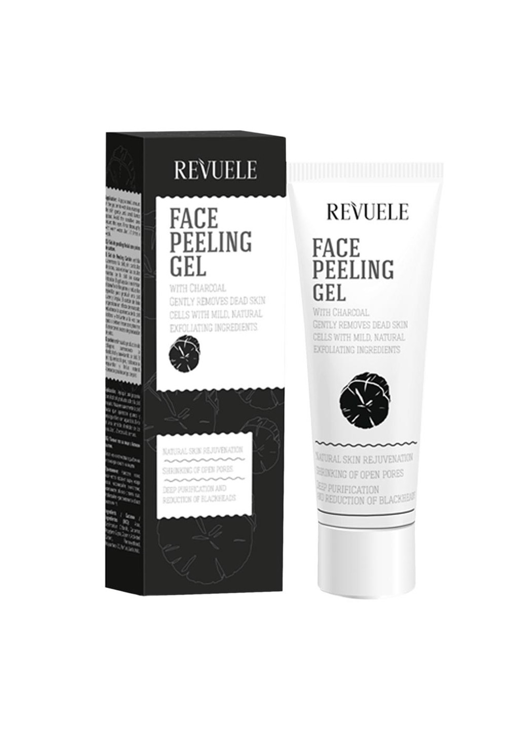 Гель-пілінг для обличчя з вугіллям 80 мл REVUELE (256164573)