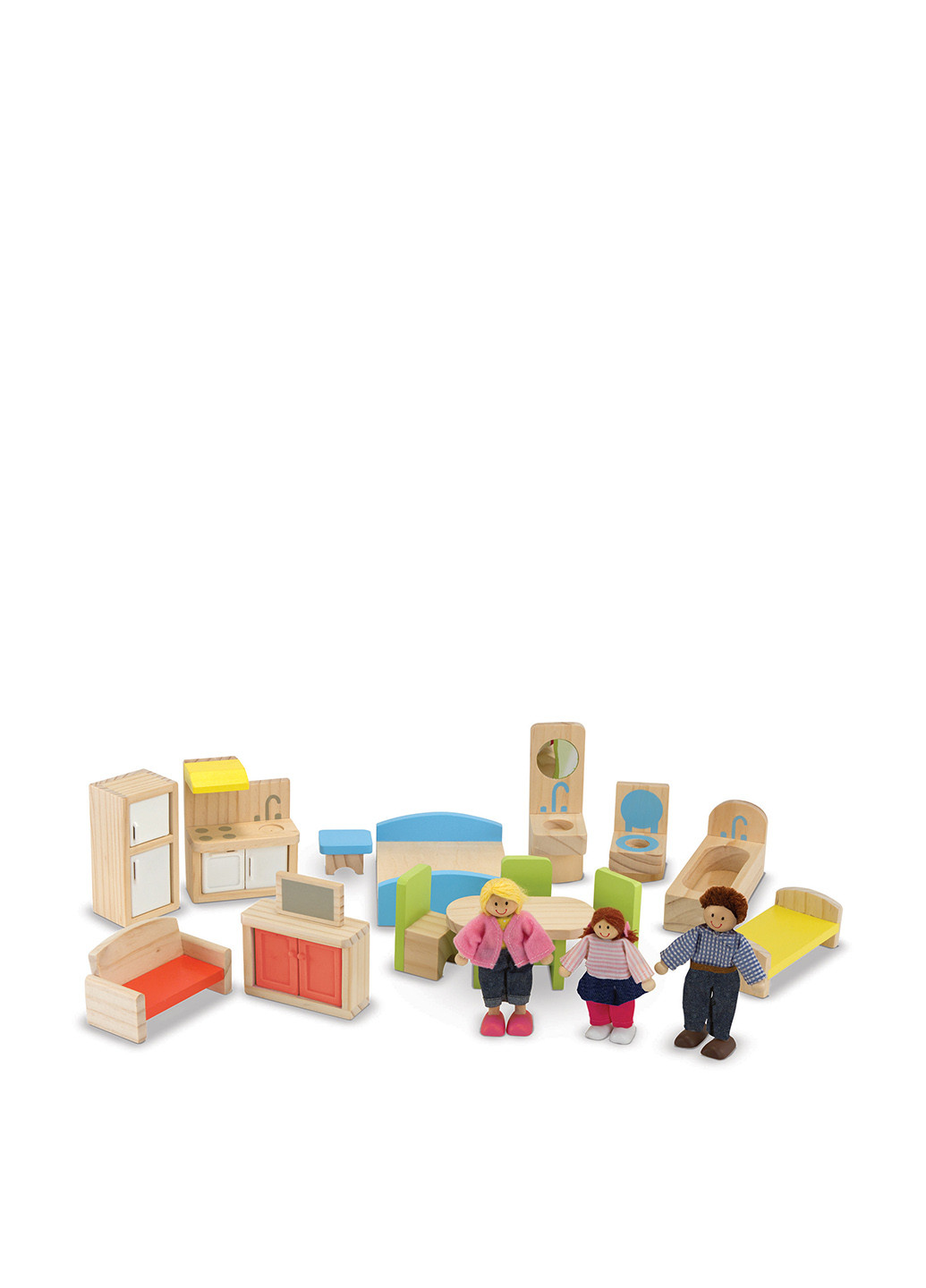 Домик с куклами и мебелью, 14,6х62,9х78,7 см Melissa & Doug (251711110)