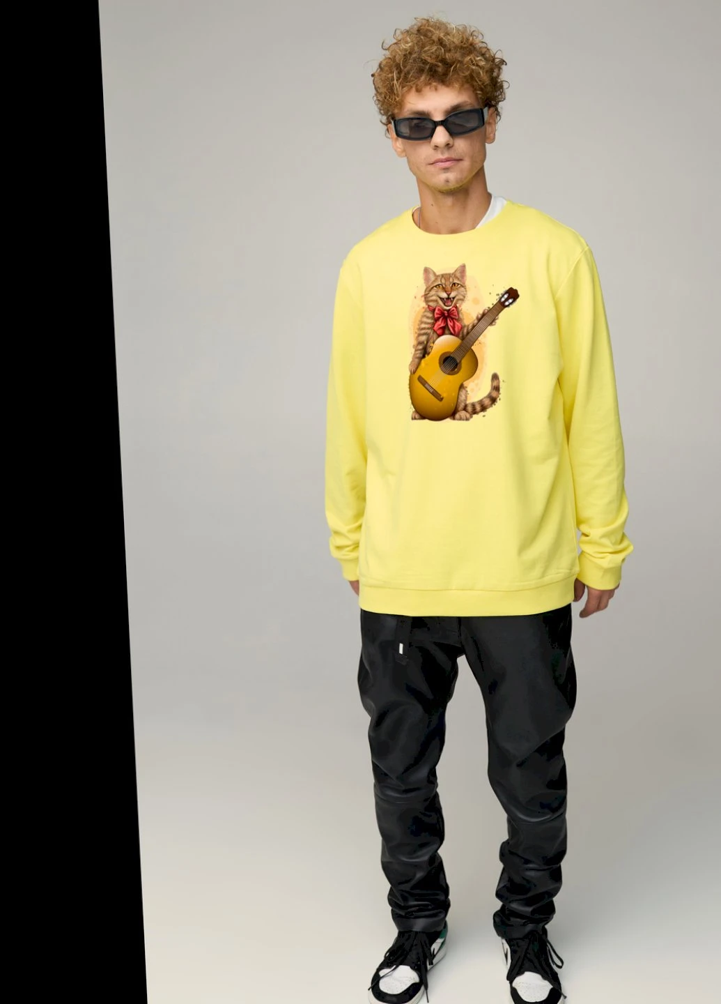 Жовтий свитшот мужской oversize /no flis/ YAPPI малюнок (254557657)
