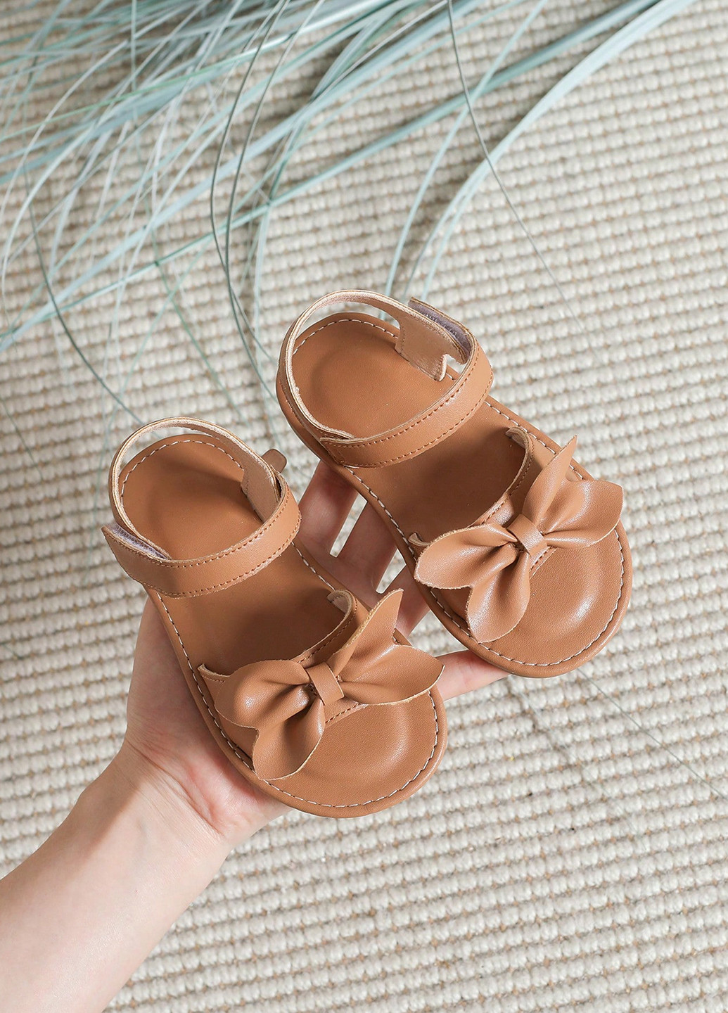 Светло-коричневые кэжуал сандалии SHEIN на липучке