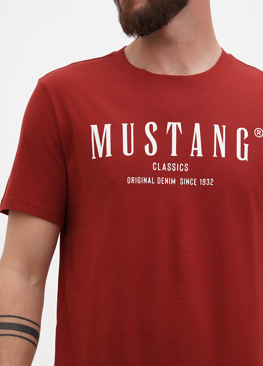 Терракотовая футболка Mustang