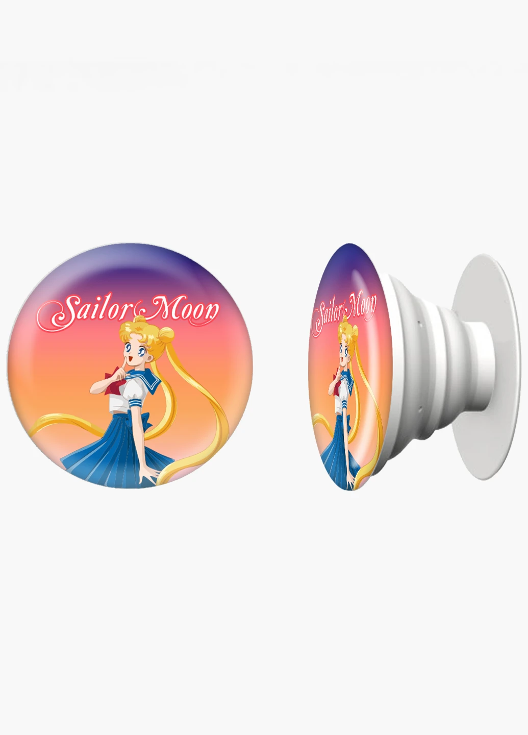 Попсокет (Popsockets) тримач для смартфону Сейлор Мун (Sailor Moon) (8754-2928) Чорний MobiPrint (229014753)