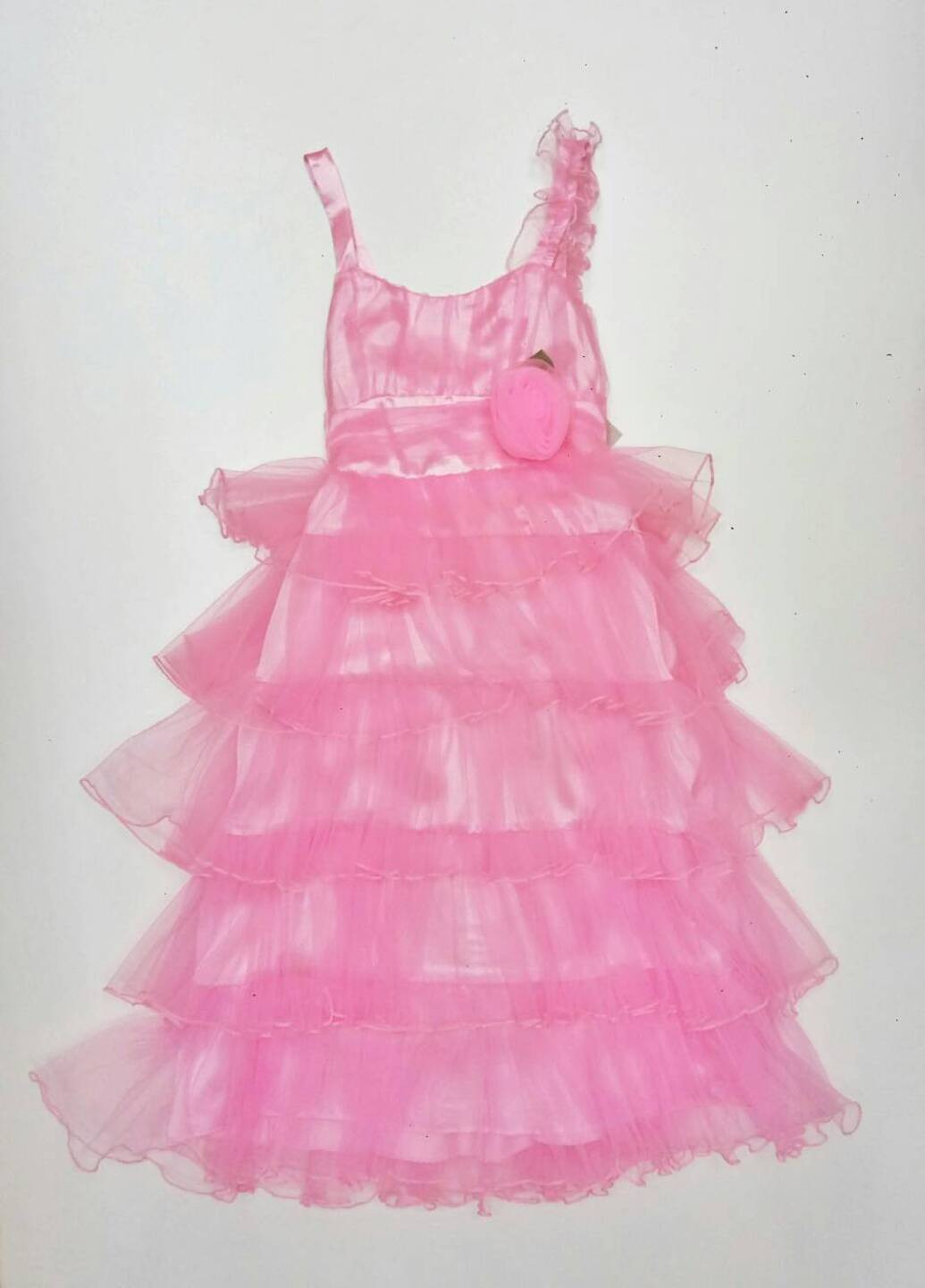 Розовое кэжуал платье фея Piccolo L однотонное