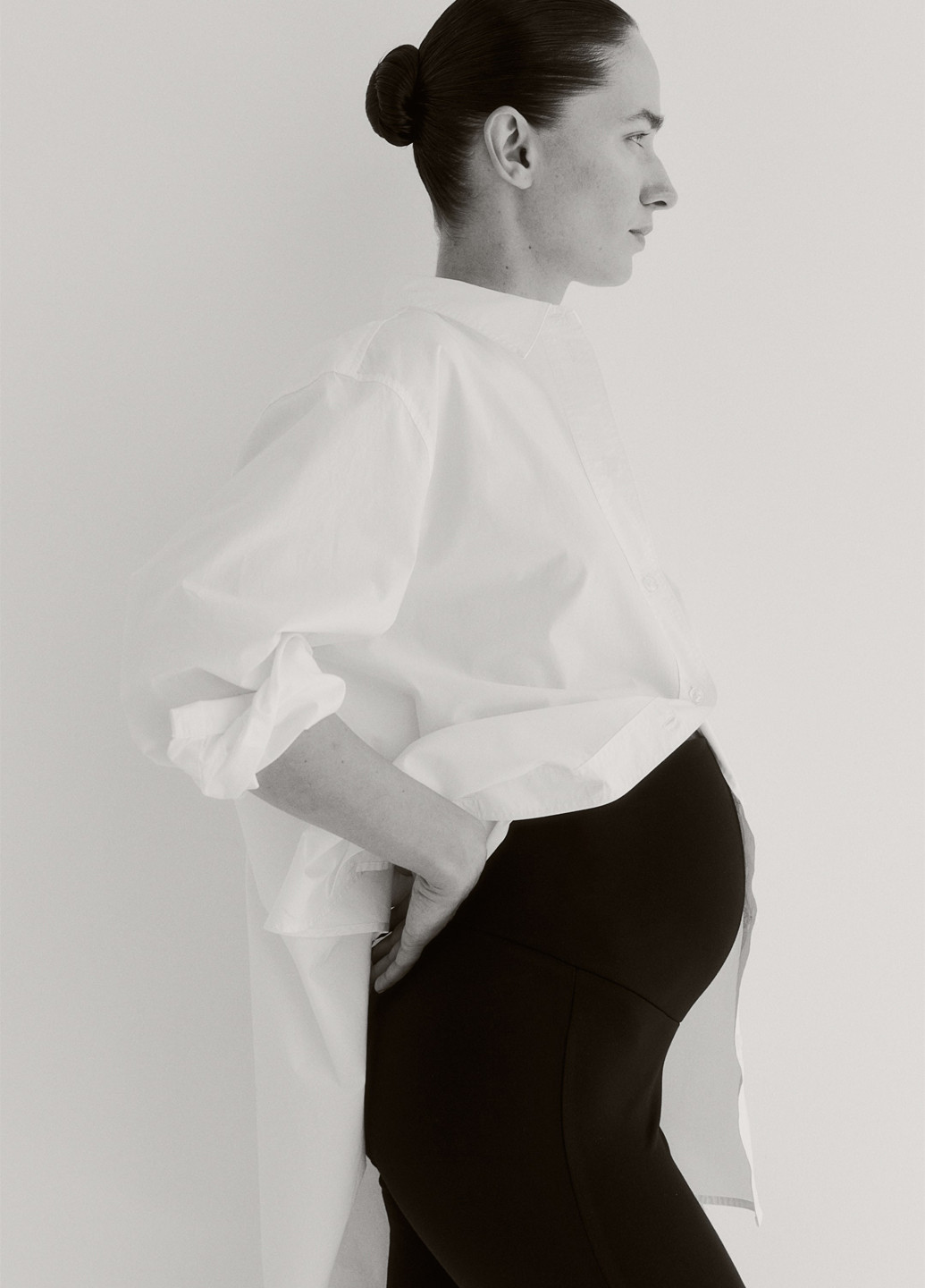 Черные демисезонные леггинсы для беременных H&M